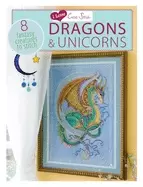 Image of i love cross stitch dragons and unicorns 8 fantasy creatures to stitch