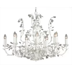 image of Linea Verdace Michelan 12 Light Multi Arm Chandeliers White Frosted