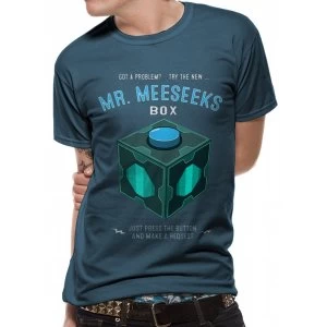 Image of Rick And Morty - Meeseeks Box Mens Large T-Shirt - Blue