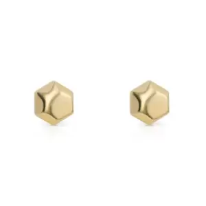 image of JG Fine Jewellery 9ct Gold Hexagon Stud Earrings