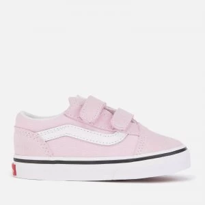 Image of Vans Toddlers Old Skool Velcro Trainers - Lilac Snow/True White - UK 4 Toddler