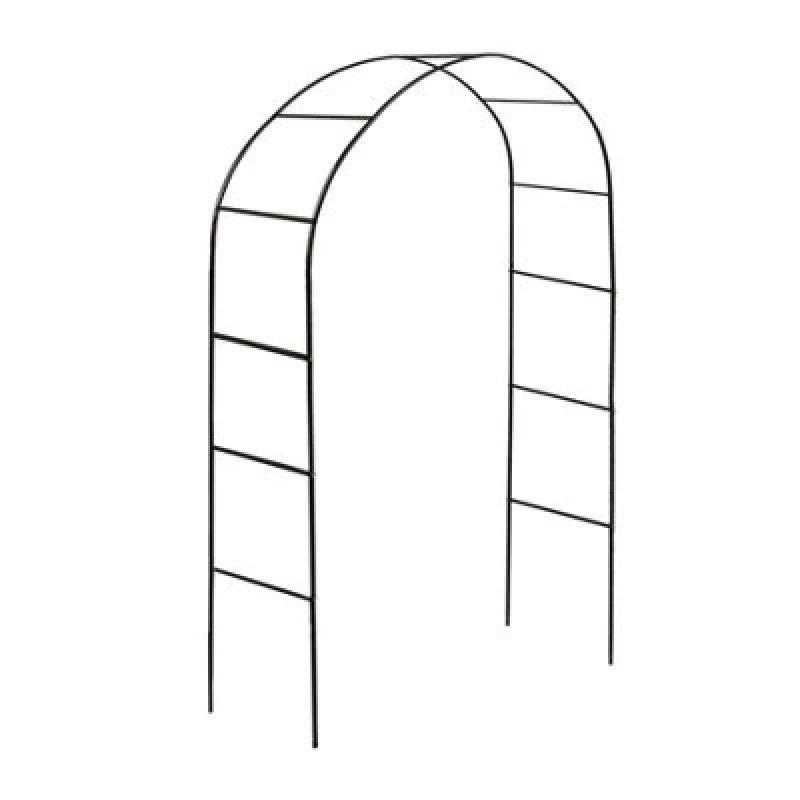 Image of Harbour Housewares Metal Garden Arbour Arch - 2.4M X 1.4M - Large Wide Heavy-Duty Outdoor Plants Flower Archway Pergola Trellis