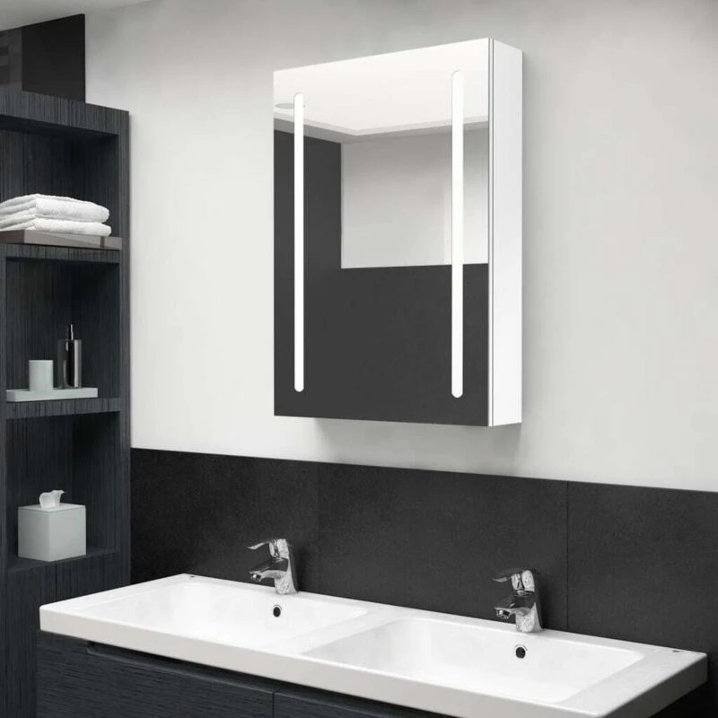 Image of VIDAXL LED Bathroom Mirror Cabinet Shining White 50x13x70cm Vidaxl 8720286332641