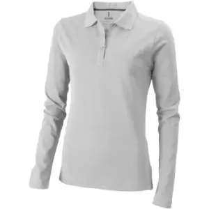 Elevate Oakville Long Sleeve Ladies Polo Shirt (XXL) (Grey Melange)