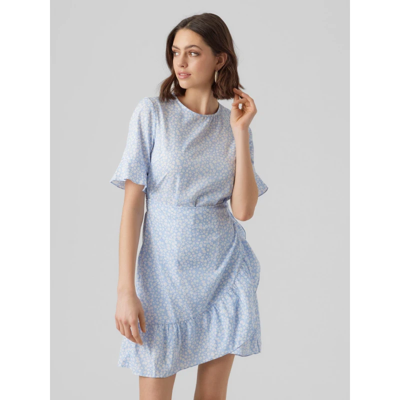 Image of Vero Moda Henna Mini Dress - Blue Blue 8