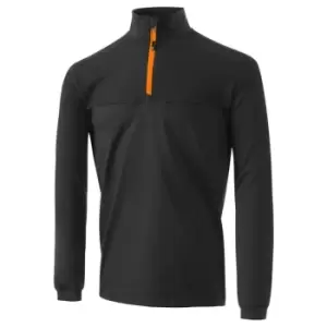 Image of ISLAND GREEN RIB YOKE ZIP TOP LAYER BLACK/TANGERINE 2X-Large