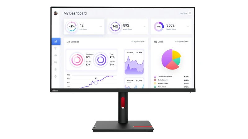 Image of Lenovo ThinkVision T32p-30 computer monitor 80cm (31.5") 3840 x