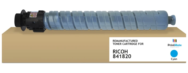 Image of PrintMate RICOH 841820. remanufactured toner. Cyan 18000p