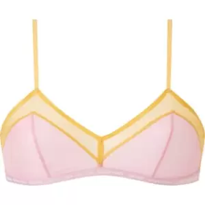 Image of Calvin Klein Mesh Triangle Bralette Womens - Pink