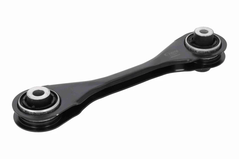 Image of VAICO V10-9330 Suspension arm Green Mobility Parts Trailing Arm, Sheet Steel, Front, with rubber mount Sheet Steel Track Control Arm (273)