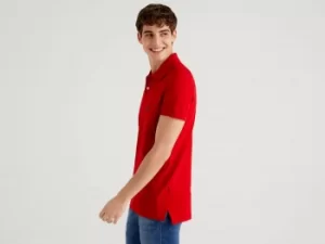 Image of Benetton, Red Slim Fit Polo, taglia S, Red, Men