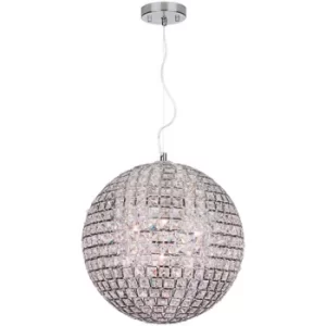 Times Spherical Pendant Ceiling Light Chrome