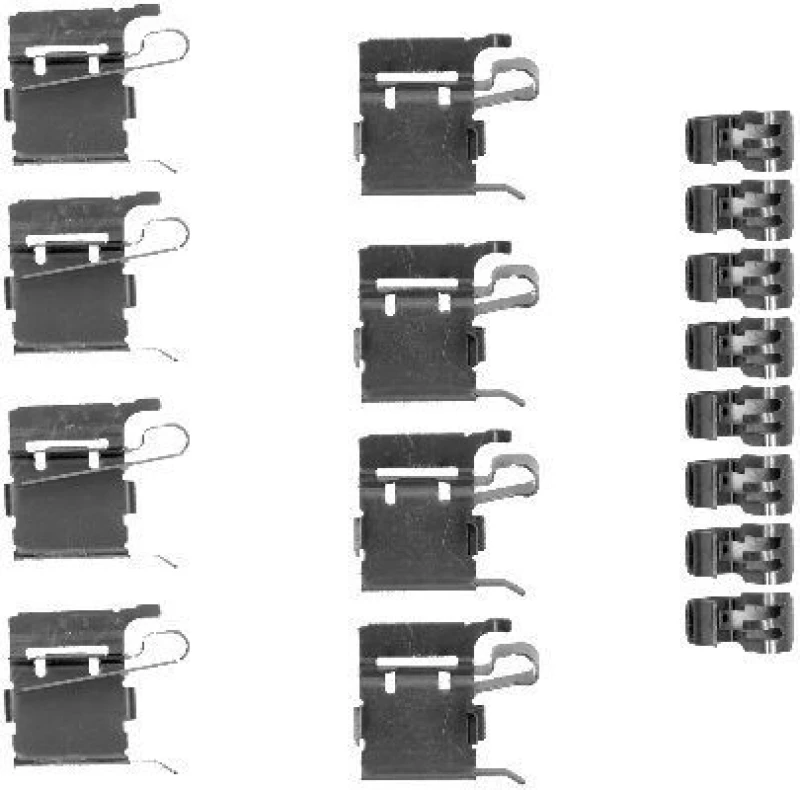 Image of HELLA Brake pad fitting kit HELLA 8DZ 355 203-381