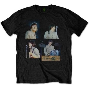 Image of The Beatles - Shea Stadium Shots Mens Large T-Shirt - Black