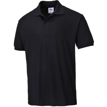 Image of Portwest - B210 - Black Sz 3XL Naples Polo Shirt Workwear Corporate Wear