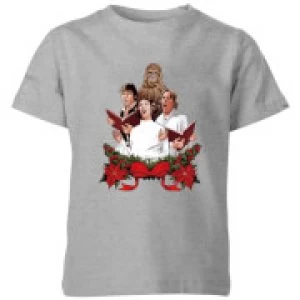 Image of Star Wars Jedi Carols Kids Christmas T-Shirt - Grey - 11-12 Years