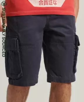 image of Superdry Mens Organic Cotton Vintage Core Cargo Heavy Shorts Navy / French Navy - Size: 30