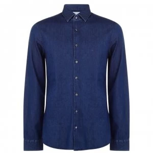 Image of Calvin Klein Slim Denim Shirt - Navy 400