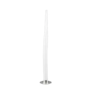 image of Estalacta Floor Lamp 1 Light GU10 Small Indoor/Outdoor IP44, Silver/Opal White