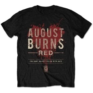 Image of August Burns Red - Hearts Filled Unisex Large T-Shirt - Black