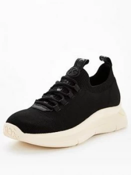 Image of Kg Kaker Knit Lace Up Trainer - Black