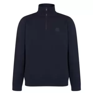 Image of Boss Zetrust quarter Sweater Mens - Blue