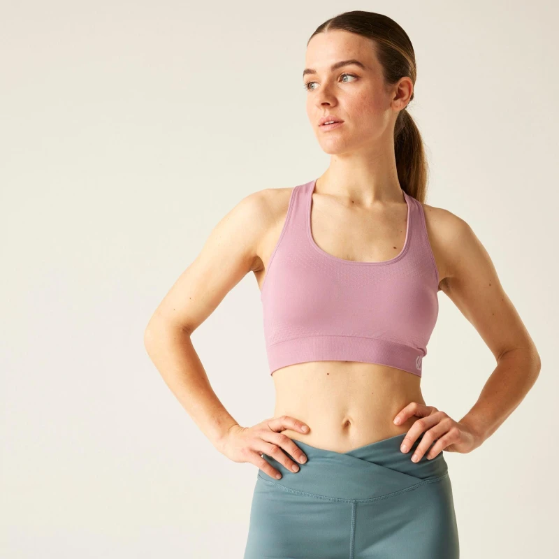 Image of Dare 2b Womens Dont Sweat It II Anti-Bacterial Bra Mauve Shadow female M