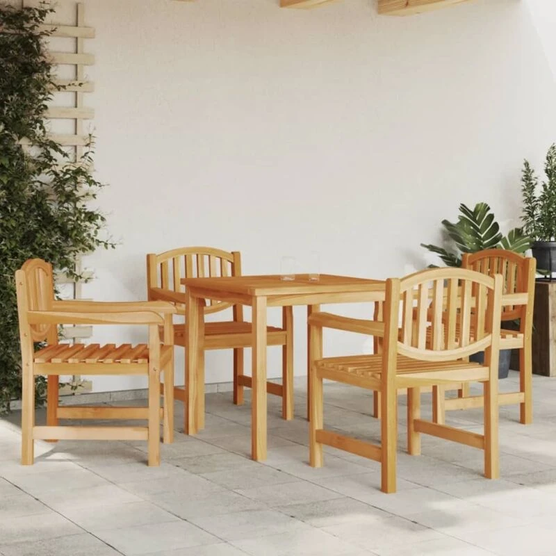 Image of vidaXL Garden Chairs 4 pcs 58x59x88cm Solid Wood Teak, Brown 3157904