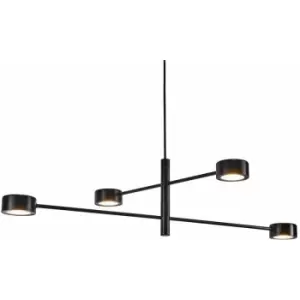 Image of Nordlux Clyde LED Dimmable Multi Arm Pendant Ceiling Light Black, 2700K