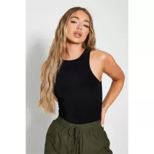 Image of I Saw It First Racer Neck Slinky Bodysuit 2 Pack - Black