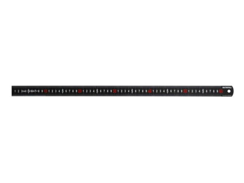 Image of Faithfull Matt Black Stainless Steel Measuring Rule 600mm Fairul600Mb