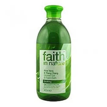 image of Faith in Nature Aloe Vera Foam Bath & Shower Gel 400ml