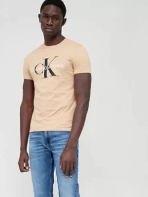 Image of Calvin Klein Jeans Calvin Klein Jeans Seasonal Monogram T-Shirt, Sand Size XL Men