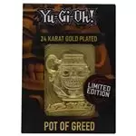 image of Yu-Gi-Oh Pot Of Greed 24K Gold Plated Ingot