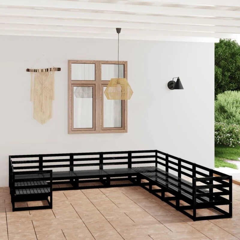 Image of VIDAXL 11 Piece Garden Lounge Set Solid Pinewood Vidaxl 8720286471210