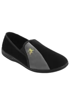 Image of Aaron Twin Gusset Velour Slippers