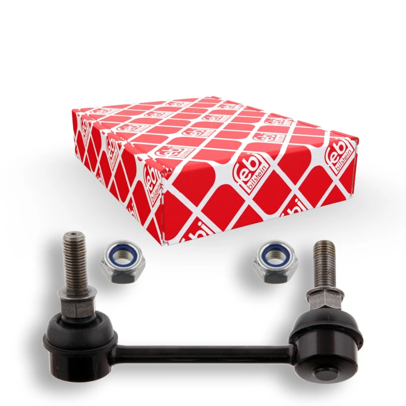 Image of FEBI BILSTEIN 34561 Anti-roll bar link OE Turbo NEW, Rear Axle Left Steel Link Stabiliser (3229)