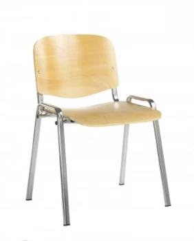 Image of Taurus wooden Meeting Room Stackable Room With no Arms - Beech
