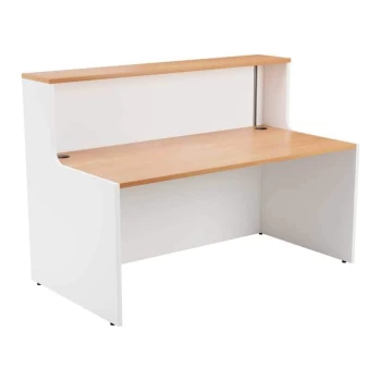 image of Reception Unit 1400 - White Sides with Beech Top Version 2