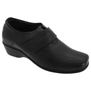 Image of Mod Comfys Womens/Ladies Touch Fastening Softie Leather Casual Shoes (5 UK) (Black)