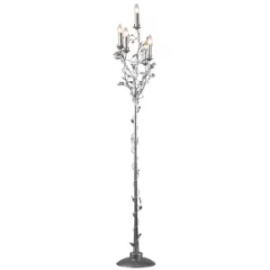 Image of Chelange 5 Light Multi Arm Floor Lamp Brushed Silver