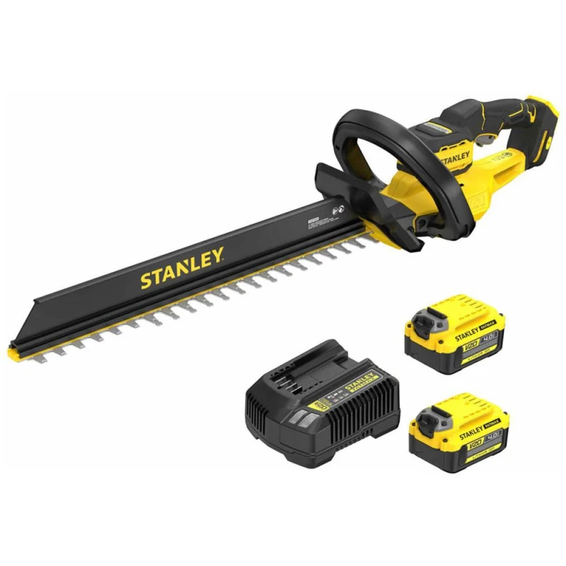 Image of Stanley FatMax V20 STCHT8255 18v Cordless Hedge Trimmer 550mm 2 x 4ah Li-ion Battery Charger STCHT8255M2
