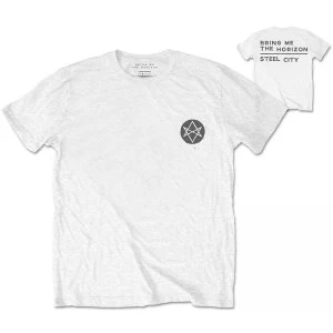 Image of Bring Me The Horizon - Distorted Unisex Large T-Shirt - White