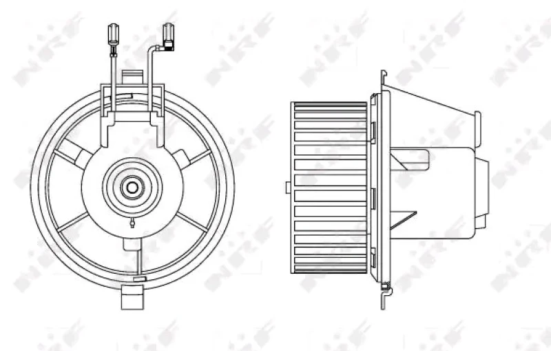 Image of NRF 34165 Blower Motor for left-hand drive vehicles, without integrated regulator Interior Blower (2669)
