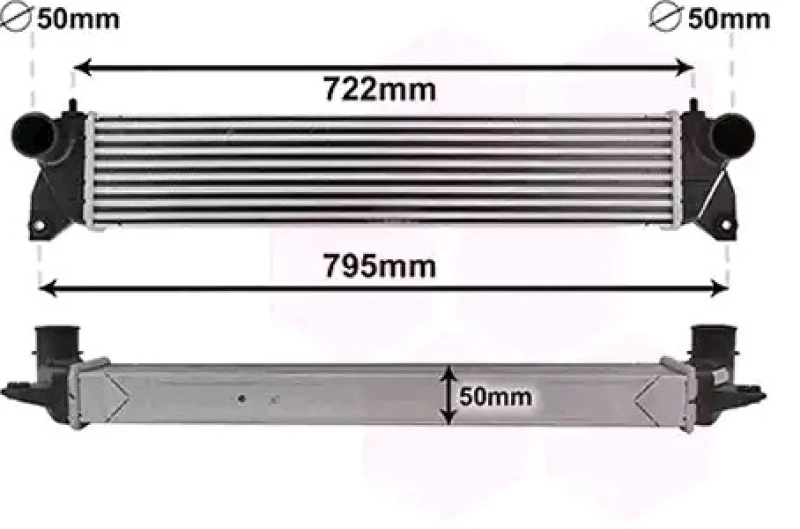 Image of VAN WEZEL 52004701 Intercooler Intercooler,charger (468)