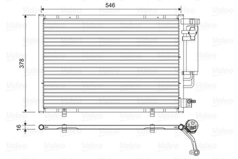 Image of Air conditioning condenser VALEO 822613