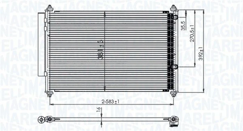 Image of MAGNETI MARELLI Air conditioning condenser MAGNETI MARELLI 350203850000