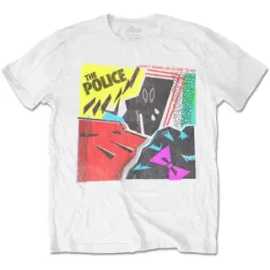 Image of The Police - Don't Stand Unisex Small T-Shirt - White