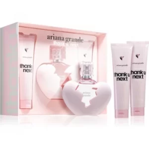 image of Ariana Grande Thank U Next Gift Set 100ml Eau de Parfum + 100ml Body Lotion + 100ml Shower Gel