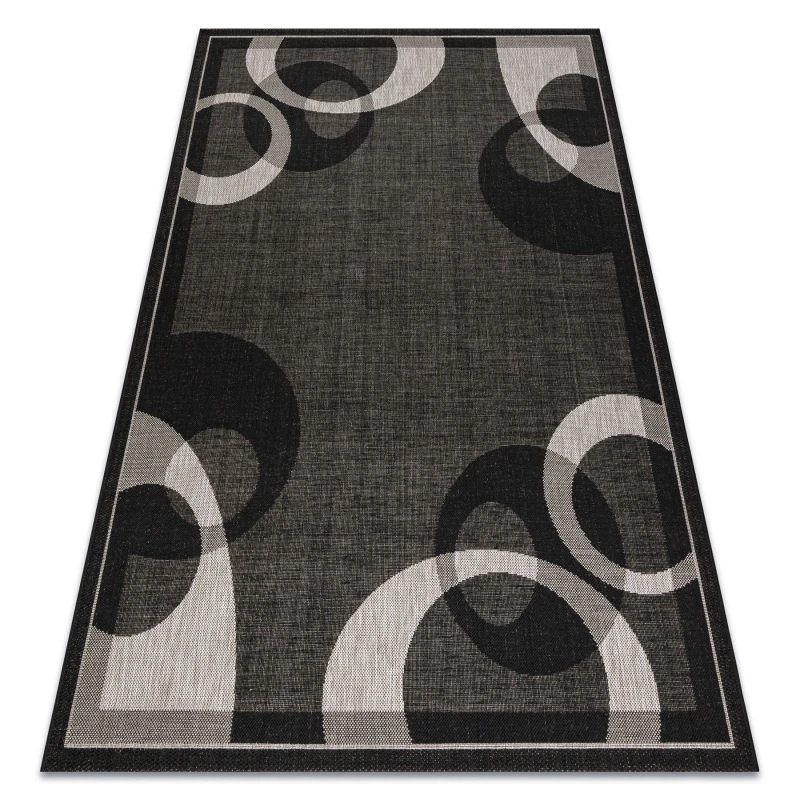 Image of RugsX Floorlux Rug in Black Size: 120cm x 170cm Black Unisex 120cm x 170 cm